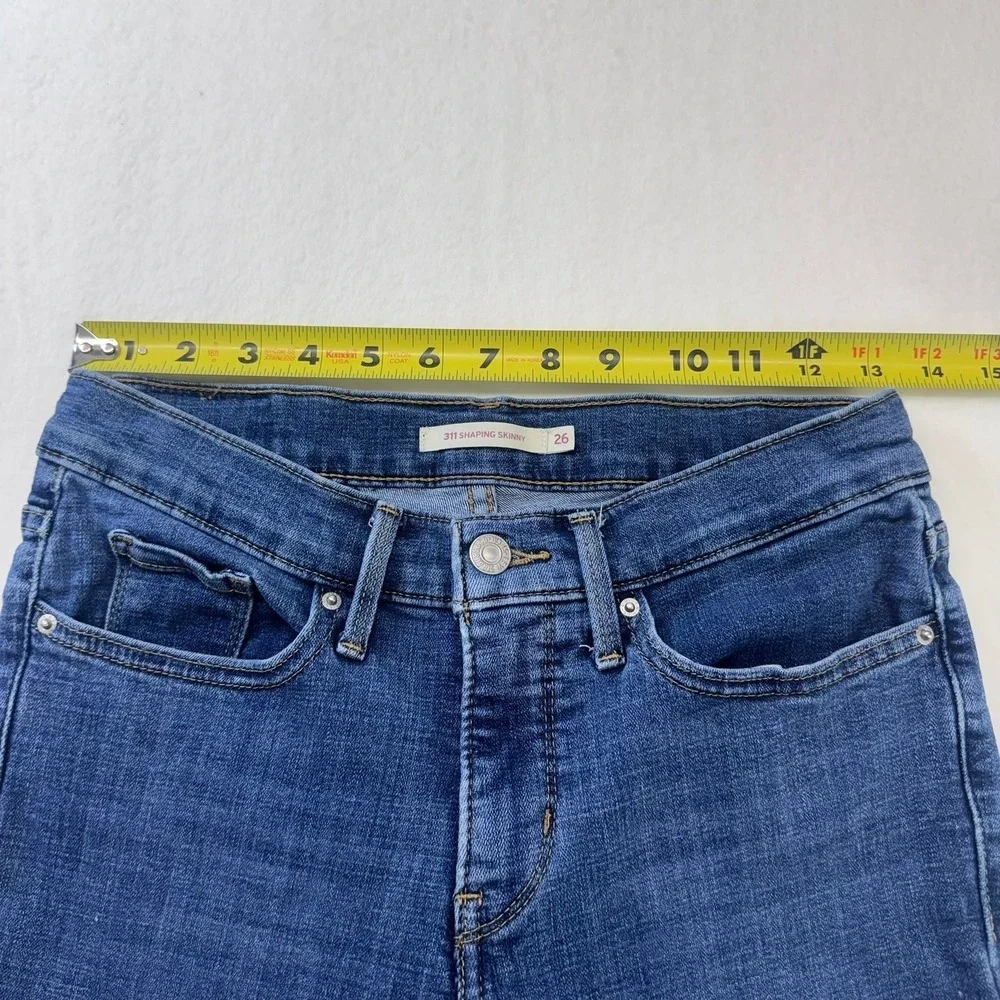 Levi's Women's 311 Shaping Skinny Medium Wash Blue Denim‎ Jeans Size 26x30 - Picture 8 of 8
